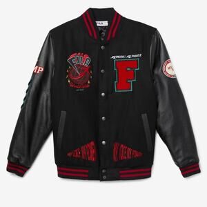 Retro Fila Raddix Varsity Jacket Relaxed Fit Mens Size Small